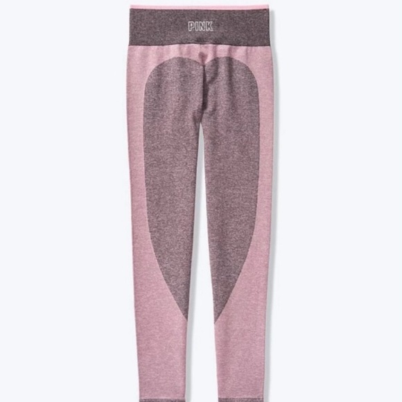 PINK Victoria's Secret SZ M Pink/Gray  High Waist Stretch pants.Yoga,Workout’s? - Picture 4 of 8